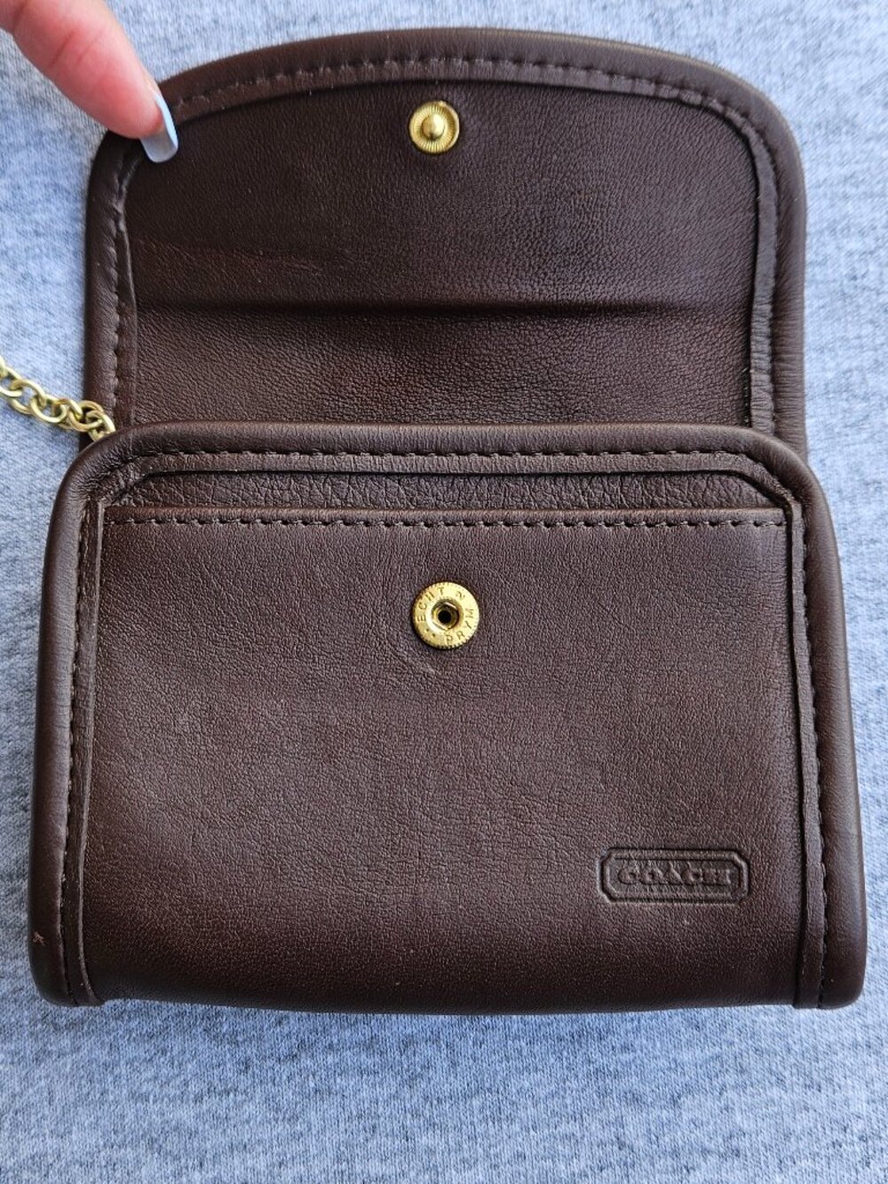 Coach Vintage Brown Leather Mini Photo Book Charm/Keychain Bag Charm Y2K Key Fob - Picture 3 of 11